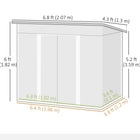 Outsunny - Abri de jardin avec portes verrouillables, noir-Construction stable avec parois renforcées et ventilation 