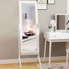 HOMCOM - Miroir pleine longueur gratuit - 18,5 po l x 58,25 po H - blanc-2 angles réglables offrent une meilleure vue de haut en bas 