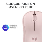 Logitech - M240 Silent Souris sans fil - Rose-Compatible avec les ordinateurs portables MacBook Neo : connexion Bluetooth instantanée, compatibilité parfaite et couleurs assorties