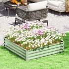 Outsunny - Jardin surélevé 4 pi x 4 pi x 1 pi pour légumes - vert clair-Convient pour planter des légumes, des herbes et des fleurs dans votre jardin 