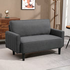 HOMCOM - Canapé loveseat - gris foncé-Mousse haute densité pour un soutien lors de longues heures d'assise 