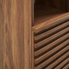 Modway - Render Tall Narrow Armoire de rangement de salle de bain in Noyer-Stratifié à grain de bois