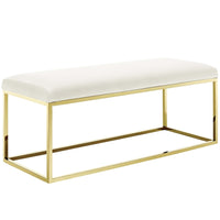 Modway - Anticipate Tissu Banc in Ivoire d’or-Lit ou banc de salon moderne