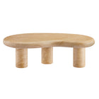 Modway - Elowen Intérieur - Terrasse extérieure Faux travertin texturé Table basse - Travertin-10