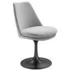 Modway - Lippa Salle à manger pivotante Rembourré Fauteuil d’appoint - Noir Gris clair-Tissu texturé, tissé et sain