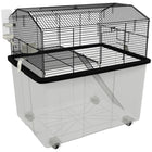 PawHut - Cage à Hamster/Gerbille avec Roues, Fond Détachable, Ramp-La plateforme et la rampe encouragent l'exercice quotidien des hamsters