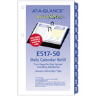 AT-A-GLANCE - Recharge de calendrier de bureau hebdomadaire 2027 QuickNotes 2 pages/jour - 6 po H x 3 1/2 po l - anglais-Format des pages : 6 po H x 3 1/2 po l