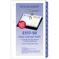 AT-A-GLANCE - Recharge de calendrier de bureau hebdomadaire 2027 QuickNotes 2 pages/jour - 6 po H x 3 1/2 po l - anglais-Format des pages : 6 po H x 3 1/2 po l