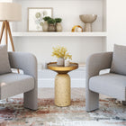 Zuo - Cendre Table d’appoint - Or/Beige-Capacité de poids maximale: 20