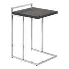 Monarch Specialties - 3637 Table D'Appoint - 25 po H/Gris/Metal Chrome-1