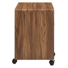 Modway - Transmit Bois Armoire à dossiers, Blanc noyer-Boutons métalliques