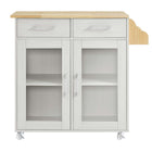 Modway - Cuisine Chariot de cuisine, Blanc Naturel-Assemblée requise