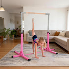 Soozier - Barre de gymnastique professionnelle pour la maison avec hauteur réglable sur 13 niveaux, fitness de gym - rose-Coin de base enveloppé de caoutchouc antidérapant pour la sécurité 