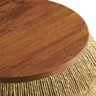 Modway - Maris Herbiers marins et bois Table d’appoint - Noyer naturel-Entièrement assemblé