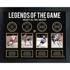 Legends of Hockey: Howe Orr Gretzky and Lemieux - collage - Impression encadree - 36" x 28"-Qualité supérieure - print framed