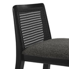 Modway - Monarch Bois et rotin Tabouret de bar - Noir Noir Gris-8