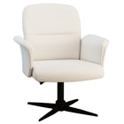 Homy Casa - Chaise de conférence pivotante pour bureau, Tissu beige-Coussin d’assise épais pour une détente totale du corps