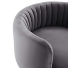 Modway - Embrace Touffe Performance Velvet Chaise pivotante - Gris noir-Système de soutien à ressorts