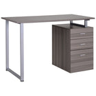 HOMCOM - Bureau d'ordinateur avec tiroirs réversibles multifonctions - 47,2 po L x 23,6 po l x 29,9 po H - marron-Le classeur peut être assemblé du côté gauche ou droit, ou même à l’extérieur du bureau. 4 façons d’installer ce bureau pour répondre à vos différents besoins