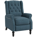 HOMCOM - Canapé inclinable manuel avec accoudoirs pour salon - bleu-Le dossier inclinable manuel peut s'incliner jusqu'à 150°   