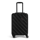 Swiss Mobility - Ensemble de 3 valise rigide ABS - Noir-Modèle plus petit approuvé comme bagage à main par la plupart des compagnies aériennes (convient aux dimensions réglementaires de la plupart des compagnies aériennes pour les bagages à main)