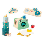 Janod - Coffret à jouets - 4 jouets - 12 mois-Développé avec l’aide d’un expert en développement de l’enfant.
