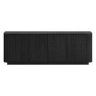 Hudson&Canal - Meuble TV Canton pour téléviseurs jusqu'à 75" - Grain noir-Une conception de transition peut accueillir des téléviseurs jusqu'à 75 pouces pour votre espace de divertissement