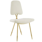 Modway - Ponder Performance Velvet Fauteuil d’appoint de salle à manger - Ivoire-Fauteuil d’appoint Chic Modern