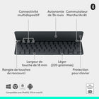 Logitech - Keys-To-Go 2, clavier sans fil portable pour iPad avec protection intégrée - Graphite-Rangée complète de touches de raccourci: ce clavier pour tablette offre un accès en une touche au réglage du volume et des commandes multimédia, des niveaux de luminosité de l'écran et bien plus encore, pour un confort accru à portée de main