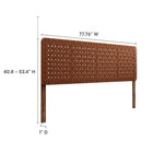 Modway - Sparta Tissage Cuir végane Tête de lit King, Brun noyer-7