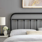 Modway - Sage Métal Tête de lit jumelée, Noir-Style de ferme moderne