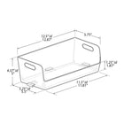 Azar - Petit bac de rangement large empilable pour garde-manger - 5 po x 12,87 po x 5,5 po - Transparent - Paquet de 4-Rangement empilable économe en espace pour maximiser l'organisation verticale dans les garde-manger, les armoires et les réfrigérateurs