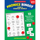Scholastic Teaching Solutions - Bingo phonétique : Cahier d'activités sur les voyelles longues et complexes-Les enfants adorent apprendre en jouant, et ces jeux de bingo sont un moyen amusant de développer leurs compétences en phonétique et en conscience phonémique