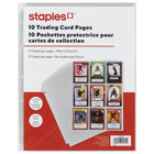 Staples - Pages transparentes pour cartes à collectionner - Lot de 10-Pages de cartes à collectionner