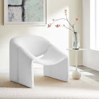 Modway - Vivi Chenille Rembourré Chaise d’accent - Frost-Rembourrage en mousse dense