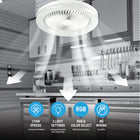 Bell + Howell - Ventilateur de plafond intérieur blanc à LED à changement de couleur de 10,1 po avec télécommande, prise d'air-7