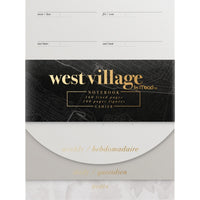 Mead - West Village Ensemble de blocs-notes, 8 po H x 6 po l, 60 feuilles par bloc, sections quotidien, hebdo et notes, Lot de 3-Mise en page multi-sections : quotidien, hebdomadaire et notes