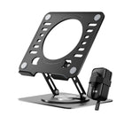 Uncaged Ergonomics - Travel Pack RISE Support pivotant pour ordinateur portable et chargeur de voyage - Noir-Le support de bureau réglable et pivotant Rise 2.0 maintient les ordinateurs portables dans une position ergonomique.