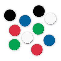 Quartet - Aimants de céramique ronds - diamètre de 0,75 po - couleurs assorties - paquet de 20-Aimants en céramique