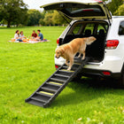 PawHut - Rampe pliable pour chien 60,6 po L pour voitures, camions, VUS, avec surface antidérapante, supporte jusqu'à 165 lb-Dispose d'un design unique à 10 marches, facilitant la montée pour votre chien 