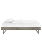 Modway - Billie Bois Cadre de lit plateforme Queen, Gris-Assemblée requise