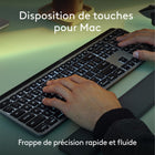 Logitech - MX Keys S for Mac - clavier sans fil, - touches programmables - rétroéclairé - Gris-Une expérience de saisie fluide: un profil de type ordinateur portable avec touches concaves adaptées au bout des doigts. Bénéficiez d'une saisie rapide, fluide et précise sur ce clavier sans fil Bluetooth pour Mac.