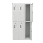Ceha - Casier NH Series batterie de 3, 2 niveaux avec aérations avant à trous, gris clair-Idéal pour les gymnases, les écoles, les environnements industriels et les vestiaires du personnel