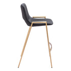Zuo - Desi Tabouret de comptoir - Noir/Or - Ensemble de 2-Garantie limitée de 3 ans