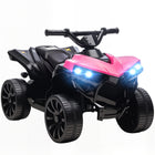 Qaba - VTT pour enfants à 4 roues 6V avec musique et phares à DEL - rose-Puissant moteur 6V permettant de rouler sur différents terrains, éveillant la curiosité 