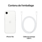 Apple - iPhone 16e - 128 Go - Blanc - Débloqué-Confidentialité – Utilisez Face ID pour déverrouiller votre appareil, vous connecter et payer en toute sécurité.