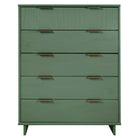 Manhattan Comfort - Granville commode haute moderne 37,8 po - vert sauge-Moderne-contemporain avec une touche de glamour - grande commode pour chambre
