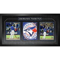 Jose Bautista Toronto Blue Jays Triple 8x10 Photo Frame The Bat Flip - Impression encadree - 34" x 19"-Qualité supérieure - 8x10 framed