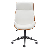 Zuo - Flex High Back Chaise de bureau - Blanc-Moelleux et durable pour un confort quotidien exceptionnel