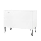 Manhattan Comfort - DUMBO commode moderne et commode haute à 5 tiroirs - blanc et gris - ensemble de 2-22,04 po L x 35,19 po l x 44,64 po H